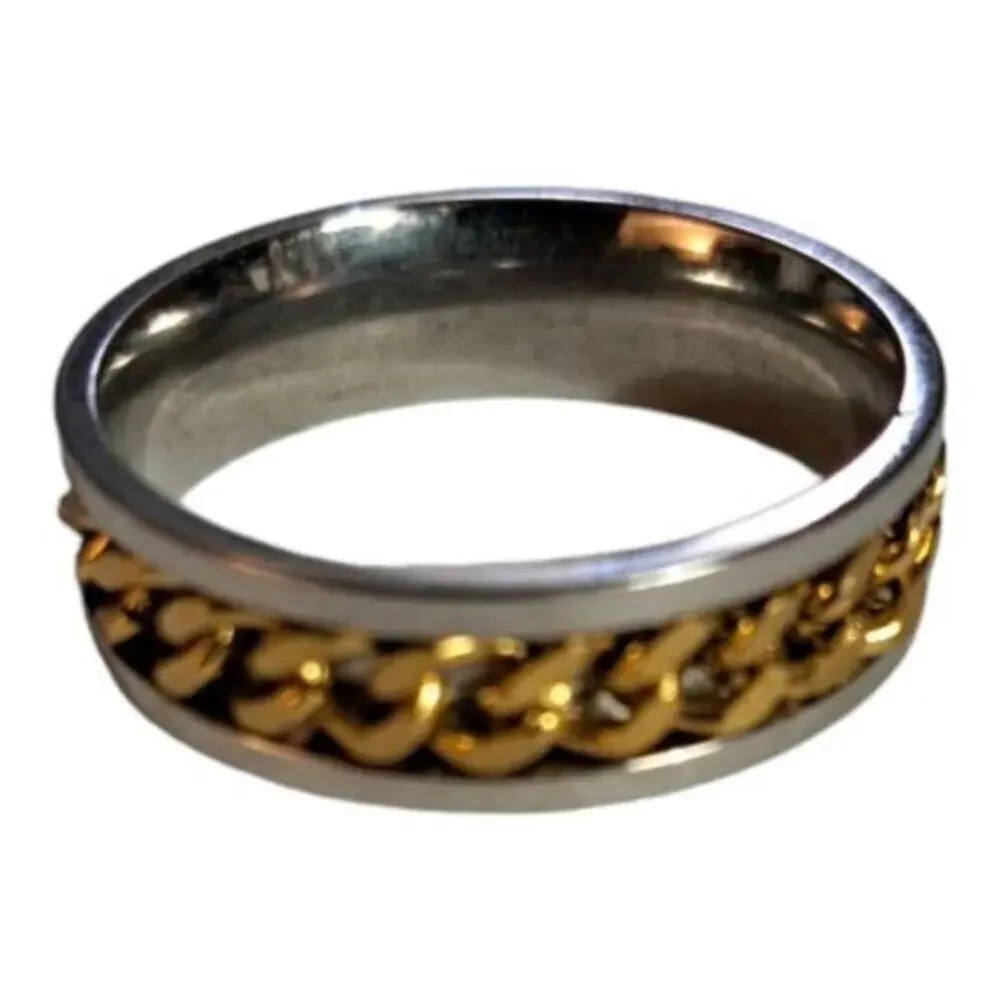 New‎ stainless steel spinning ring size 15